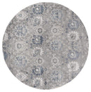 Rugs Blue Rug 94" x 94" x 0.39" Blue Polyester/Olefin Round Rug 7889 HomeRoots