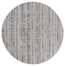 Rugs Blue Rug 94" x 94" x 0.39" Blue Polyester/Olefin Round Rug 7903 HomeRoots