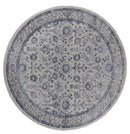 Rugs Blue Rug - 94" x 94" x 0.39" Blue Polyester/Olefin Round Rug HomeRoots