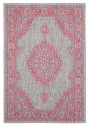 Rugs Blue Rug Living Room - 63" x 90" x 0.04" Pink Polypropylene Area Rug HomeRoots