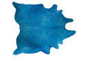 Rugs Blue Rug Living Room - 72" x 84" Sky Blue, Cowhide - Rug HomeRoots