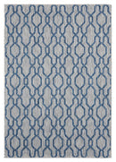 Rugs Blue Rug Living Room 94" x 126" x 0.04" Blue Polypropylene Oversize Rug 6910 HomeRoots