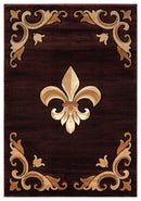 Rugs Brown Area Rugs 22" x 32" x 0.53" Brown Olefin/Polypropylene Accent Rug 7531 HomeRoots