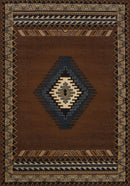 Rugs Brown Area Rugs - 22" x 36" x 0.3" Brown Polypropylene Accent Rug HomeRoots