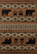 Rugs Brown Area Rugs 22" x 36" x 0.4" Brown Polypropylene Mat Rug 1896 HomeRoots
