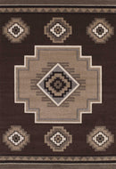Rugs Brown Area Rugs 61" x 90" x 0.5" Brown Polypropylene Area Rug 1465 HomeRoots