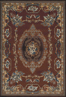 Rugs Brown Area Rugs 94" x 126" x 0.3" Brown Polypropylene Oversize Rug 9648 HomeRoots