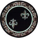 Rugs Brown Area Rugs 94" x 94" x 0.53" Brown Olefin/Polypropylene Round Rug 7421 HomeRoots