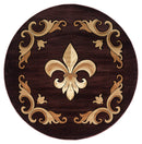 Rugs Brown Area Rugs 94" x 94" x 0.53" Brown Olefin/Polypropylene Round Rug 7535 HomeRoots