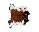 Rugs Brown Rug - 51" x 60" Brownsville Chocolate And White, Faux Hide - Area Rug HomeRoots