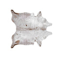 Rugs Brown Rug 72" x 84" White and Brown, Cowhide Rug 2281 HomeRoots