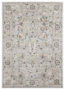 Rugs Carpets and Rugs - 23" x 36" x 0.79" Blue/Grey Microfiber/Polyester Accent Rug HomeRoots