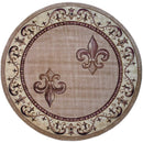Rugs Carpets and Rugs 94" x 94" x 0.53" Beige Olefin/Polypropylene Round Rug 7415 HomeRoots