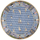 Rugs Cheap Area Rugs - 2'6" x 4'6" Oval Wool Blue Area Rug HomeRoots
