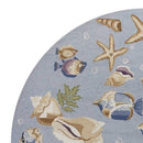 Rugs Cheap Area Rugs - 2'6" x 4'6" Oval Wool Lt.Blue Area Rug HomeRoots