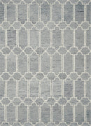 Rugs Cheap Area Rugs 27" X 45" Wool Blue Area Rug 3372 HomeRoots