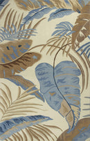 Rugs Cheap Area Rugs 30" X 50" Wool Ivory/Blue Area Rug 3971 HomeRoots
