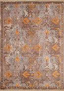 Rugs Cheap Area Rugs - 31" x 51" x 0.24" Burnt Orange Polyester Mat Rug HomeRoots