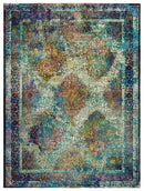 Rugs Cheap Area Rugs 94" x 126" x 0.3 Multi Olefin Oversized Rug 97 HomeRoots