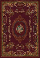 Rugs Cheap Large Rugs 94" x 126" x 0.3" Burgundy Polypropylene Oversize Rug 9643 HomeRoots