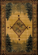 Rugs Cheap Large Rugs 94" x 126" x 0.45" Lodge Polypropylene Oversize Rug 9331 HomeRoots
