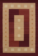 Rugs Cheap Rugs 33" x 88" x 0.3" Burgundy Polypropylene Runner Rug 9610 HomeRoots