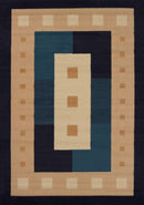 Rugs Cheap Rugs 33" x 88" x 0.3" Navy Polypropylene Runner Rug 9615 HomeRoots