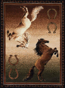 Rugs Cheap Rugs 63" x 86" x 0.31" Multi Polypropylene Area Rug 9523 HomeRoots
