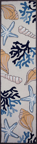 Rugs Cheap Rugs For Sale 27" X 45" X 0.'25" Ivory Polyester Rug 5459 HomeRoots