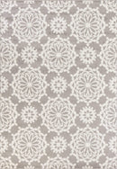 Rugs Cheap Rugs For Sale 94" X 130" X 0.'5" Grey/Ivory Polypropylene Rug 5384 HomeRoots
