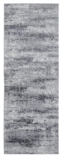 Rugs Cheap Runner Rugs - 31" x 86" x 0.39" Grey Polyester/Olefin Runner Rug HomeRoots