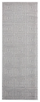 Rugs Cheap Runner Rugs - 31" x 86" x 0.39" Silver Polyester/Olefin Runner Rug HomeRoots