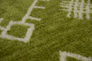 Rugs Cheap Runner Rugs - 63" x 86" x 0.79" Apple Green Polyester Runner Rug HomeRoots