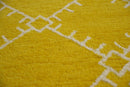 Rugs Cheap Runner Rugs - 63" x 86" x 0.79" Yellow Polyester Runner Rug HomeRoots