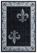 Rugs Christmas Rugs 22" x 32" x 0.53" Grey Olefin/Polypropylene Accent Rug 7429 HomeRoots