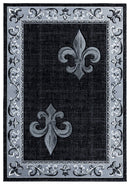 Rugs Christmas Rugs 63" x 90" x 0.53" Grey Olefin/Polypropylene Area Rug 7432 HomeRoots
