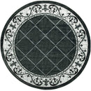 Rugs Christmas Rugs 94" x 94" x 0.53" Grey Olefin/Polypropylene Round Rug 7379 HomeRoots