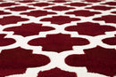 Rugs Clearance Rugs - 22" x 26" x 0.47" Burgundy Polyester Accent Rug HomeRoots