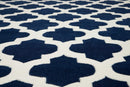 Rugs Clearance Rugs - 22" x 26" x 0.47" Navy Polyester Accent Rug HomeRoots