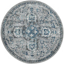 Rugs Contemporary Rugs - 94" x 94" x 0.4" Grey Olefin Round Rug HomeRoots