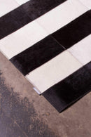 Rugs Cow Rug - 60" x 96" Chocolate Striped, Natural Stitched Hide - Area Rug HomeRoots