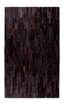 Rugs Cow Rug - 60" x 96" Linea Chocolate, Natural Stitch Cowhide - Area Rug HomeRoots