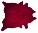 Rugs Cow Rug - 72" x 84" Burgundy, Cowhide - Rug HomeRoots