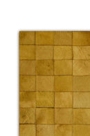 Rugs Cow Rug - 96" x 120" Tan, 4" Square Patches, Cowhide - Area Rug HomeRoots
