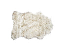 Rugs Cow Skin Rug - 24" x 36" x 1.5" Gradient Tan Faux Sheepskin - Area Rug HomeRoots