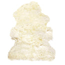 Rugs Cow Skin Rug - 24" x 36" x 1.5" Natural Curly Single Sheepskin - Area Rug HomeRoots