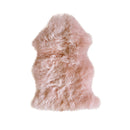 Rugs Cow Skin Rug - 24" x 36" x 1.5" Pink Single Sheepskin - Area Rug HomeRoots