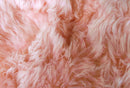 Rugs Cow Skin Rug - 24" x 72" x 2" Pink Double Sheepskin - Area Rug HomeRoots