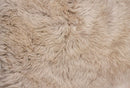 Rugs Cow Skin Rug - 24" x 72" x 2" Taupe Double Sheepskin - Area Rug HomeRoots