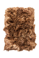 Rugs Cow Skin Rug - 48" x 72" x 2" Rusty Brisa Sheepskin Long-Haired - Area Rug HomeRoots